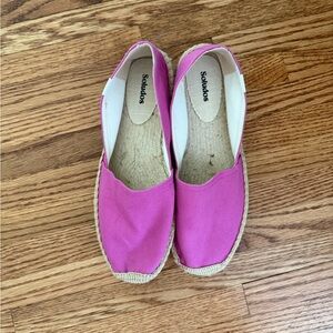 Soludos Size 9/9.5 Orquidea Pink Canvas Espadrille Flats